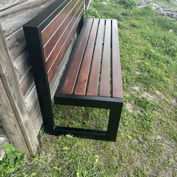 Лавка паркова Лофт зі спинкою 4090310100503 фото