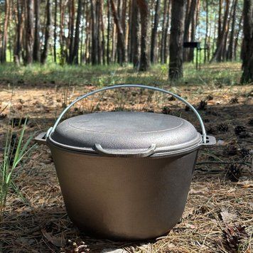Казан туристический КТ-10КС чугунный с крышкой-сковородой 10 л 4827005593896 фото