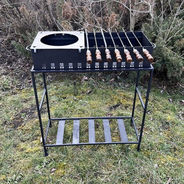 Мангал зварний "Патріот" 3 мм + 12 шампурів 2159-12-4mm фото