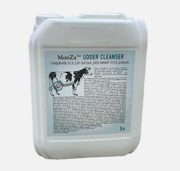 Очищуючий засіб для вимені MOOZA&trade; UDDER CLEANSER 5л &mdash; концентрат для обробки дійок перед доїнням, безпечний і ефективний cleanser-5l фото