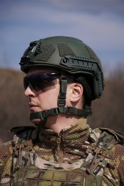 Кевларовий балістичний шолом FAST GEN III Kevlar Olive з кріпленням NVG та рейками 3171604367 фото